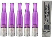 FOXFIVES Genuine GS H2S Dual Coil Clearomizers, Individually Boxed, Fitted with a 2.0ohm 1.5ML Dual Coil Without Nicotine or Tobacco- Purple