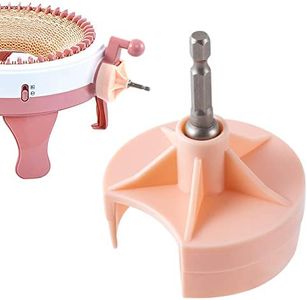 Knitting Machines Adapter - Circular Knotting Loom Crank Handle Adapter for Sentro 22 40 48 & Jamit, Needle Crochet Machine Drill Power Attachment with Hexagon Steel Bit for Quick Knit (Pink)