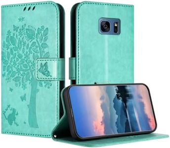 JayModCase Case for Samsung Galaxy Note 5, Leather Flip Case Protective Case with Card Slot, Stand Function, Magnetic Closure, Mobile Phone Case Compatible with Samsung Note 5 - Light Green