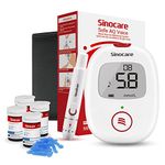 sinocare Diabetes Testing Kit/Blood Glucose Monitor Safe AQ Voice/Glucometer with Voice Reminder & Light Warning, Blood Sugar Test with Strips x 100 & Case -in mmol/L