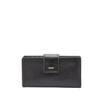 Fossil Women's Logan RFID Tab Wallet, Black, One Size