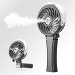 HandFan 2025 Upgraded Portable Misting Fan, Two Button Easy Operation, Handheld Rechargeable Mister Fan, Spray Water Mist Fans, Mini Electric Cooling Fans for Travel, Outdoors, Disney(Black)