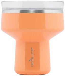 REDUCE 16 oz Saltini Tumbler, Vacuum Insulated Margarita Tumbler with 360 Degree Sip Lid, Keeps Drinks Cold for up to 10 hrs - Stainless Steel, Dishwasher Safe, BPA Free - Papaya
