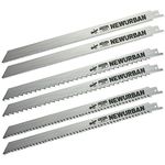 NEWURBAN 6 Pack Stainless Steel Reciprocating Saw Blades for Frozen Meat Bone Food Cutting 12 in (300mm) / 3TPI - 2 pcs / 8TPI - 2 pcs / 10TPI - 2 pcs