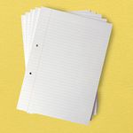A4 Notepads - Five Pack - Quality 90gsm Ruled Paper with Margin & Two Hole Punched