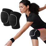 Volleyball Knee Pads, Soft Breathable Knee Pads Volleyball with Thick Foam Padding for Men Women Youth, Knee Pads for Volleyball Football Dance Yoga Tennis Running Cycling Workout Climbing (Large)