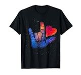 Sign Language I Love You T Shirt Sp