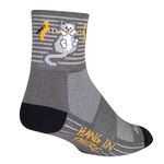 SockGuy Classic 3in Hang in There Cycling/Running Socks (Hang in There - L/XL)