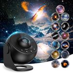 Planetarium Projector for Bedroom, 13 in 1 Galaxy Star Projector Light, Nebula Night Light with Timer, LED Space Galaxy Lamp Room Decor for Adults Kids, Black