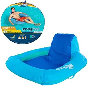 SwimWays Spring Float SunSeat Pool Chair with Hyper-Flate Valve, Aqua