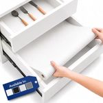 Linda’s Essentials Kitchen Drawer Liners (60 x 500 cm) - Non-Slip Shelf Liner & Cupboard Liners, Protects from Spills, Multi-Use Cabinet & Fridge Liner, Must Have Kitchen Accessory (White)