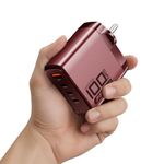 Boat 100W GaN Charger: Fast Charging Adapter with 4 Ports (3 USB-C + 1 USB-A), PD Support, MacBook air M3 0–50% in 26 Mins, Compatible w/All iPhones, Android Phones, MacBooks, HP etc (Monarch Red)