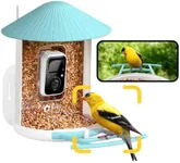 NETVUE by Birdfy AI Smart Bird Feeder with Camera, AI Auto Capture Each Bird Come & Identify 6000+ Bird Species, Cloud Store Bird Videos & Birdwatching On Live, Ideal Gift for Bird Lover (Blue)