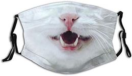 Prientomer Cute White Cat Mouth Fac