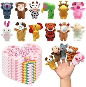 rytopt Finger Puppets, 12Pcs Animal Finger Puppets, Mini Plush Animal Assortment, Finger Family, Christmas, Party Favors, School Supplies, Valentine's Day Classroom Gift Exchange