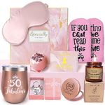 50th Birthday Gifts for Her Born in 1974, Happy hamper Pamper Set Present Basket, Funny 50 Years Old Gift Ideas for Women Friends Sisters Wife Bestie Girlfriend Mum for Christmas Anniversary