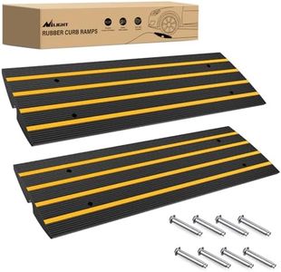 Nilight Driveway Curb Ramps, 2.6 Inch High Heavy-Duty Rubber Curbside Vehicle ramps for Car Truck Wheelchair Mobility Loading Dock Garage, 2 Pack