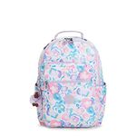 Kipling SEOUL, Large Backpack with Laptop Protection 15 Inch, 44 cm, 27 L, Aqua Flowers