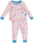 Mud Pie Girls Pink Firework Glow Pjs