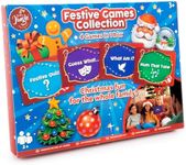 abeec Festive Family Board Games Collection - Family Christmas Games - 4-in-1 Card Games For Kids And Adults - Christmas Day Games - Holiday Games