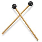 Luomorgo 2 Pcs Glockenspiel Mallets, Xylophone Mallets Rubber Bell Mallets Percussion, 7.7 Inch Drumsticks for Bell Stick, Tongue Drum Mallets