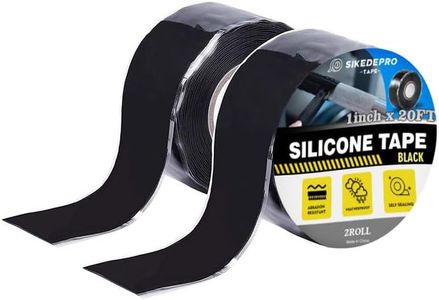 SIKEDEPRO Seal Self Fusing Silicone Tape, 2 Rolls 1inx10' Weatherproof Pipe Repair Tape, Heavy Duty and Leak Proof Rubber Pipe Tape，Flex Seal Tape for Emergency Pipeline Repair/Cable Bandage/（Black）