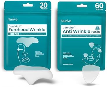 NURIVE Face Lifting Wrinkle Patch Duo, Wrinkle Tape for Forehead, Smile Line, and Frownline| Korean Skincare Overnight Treatment for Retinol, Collagen & Hyaluronic Acid