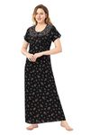 Soulemo Women's Alpine Floor Length Nighty (S - Bust 38, Black 190) 690Iis