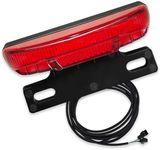 Electric Bicycle Rear Light, 36-60V Tail Brake Light, Ebike Rear Tail Safety Light, Warning Rear Lamp for Electric Bike