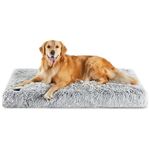 Western home Crate Dog Bed Large Washable Dog Mattress Orthopedic Dog Bed with Removable Cover, Grey, 104.14x73.66x10.16cm