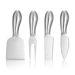 Gsrhzd Cheese Knife, 4 Pcs Cheese Knife Set, Multipurpose Butter Knife Set, Metal Cheese Knives, Cheese Knives Set, for Family Gathering Christmas Halloween Party