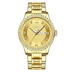 Watch, Men Watches, Luxury Business Classic Roman Numeral Diamond Dial Stainless Steel Date Dress Quartz Wrist Watch