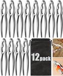 12 Pcs Crab Crackers and Tools Set Heavy Duty Seafood Tools Set Crab Leg Crackers Lobster Nut Crackers Opener Home Kitchen Parties Tools for Crableg and Lobster Lovers Gift