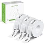 NELKO Genuine P21 Label Maker Tape, Adapted Label Print Paper, 14x40mm (0.55"x1.57"), Standard Laminated Office Labeling Tape Replacement, Multipurpose of P21, 180 Tapes/Roll, 3-Roll, (Transparent)