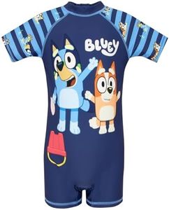 Bluey Traje De Baño Bañador Natacion Niño | Bañadores Niño | Azul 2-3 años