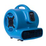 XPower P-830 Professional Air Mover, Carpet Dryer, Floor Fan, Blower for Water Damage Restoration, Commercial Cleaning and Plumbing Use - 1 HP, 3600 CFM, 3 Speeds, Blue