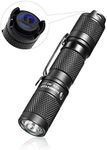 LUMINTOP Tool AA 2.0 LED Torch, Super Bright 650 Lumens Pocket-Sized Small Keyring EDC Flashlight, 5 Modes with Mode Memory IP68 Waterproof Powered by One AA for Camping Hiking Dog Walking Emergency