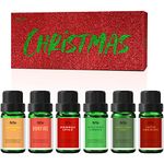 MitFlor Fragrance Oil, Christmas Set of Scented Oils, 6*10ml, Soap Candle Making Scents, Holiday Essential Oils for Diffuser for Home, Christmas Tree, Apple Cider Cinnamon, Bonfire and More