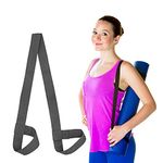 Yoga Mat Strap Carry Sling Adjustable Loops Holder Yoga Matt Carrier Slap Band Harness Portable Shoulder Belt Fitness Pilates Stretching Straps for Carrying all Mat Sizes (Grey)