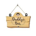 Indigifts Daddy's Bar Wooden Wall Hanging 11.05x7 Inch On Birthday from Son, Gift for Daddy, for Parents