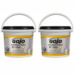 GOJO 6398-02 Scrubbing Wipes 170 Count Bucket, 2-Pack