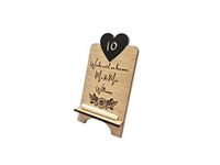 Personalised Wedding Countdown Plaque Sign, Oak Freestanding Chalkboard, Mr & Mrs Engagement Gift Stand