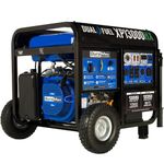 DuroMax XP13000HX Dual Fuel Portable Generator - 13000 Watt Gas or Propane Powered - Electric Start w/CO Alert, 50 State Approved, Blue