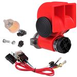 Train Horns for Truck, BANHAO Air Horn for Motorcycle, Train Sound Car Horn Kit 12V Super Loud Horn (Horn with Relay)