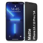 iWishKart® Apple iPhone 13/13 Pro / 14 Matte Tempered Glass screen protector guard Full Edge to Edge with Easy Installation kit (IP 13 / 13Pro / 14 Mat / iphone13 / iphone13pro / iphone14)