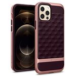 Caseology Parallax Case Compatible with iPhone 12 Compatible with iPhone 12 Pro - Burgundy