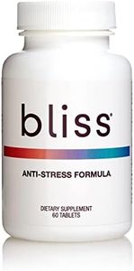 Bliss Stress Relief Supplement – Ashwagandha Gummies for Anxiety, Cortisol, and Sleep Support – Enhances Calm, Relaxation, Mood, and Focus with L-Theanine & Herbal Ingredients – 60 Capsules