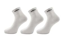 adidas Cushioned Sportswear Ankle Length Socks Pairs Of 3 Cotton Socks For Men (Ad-7093, White), Grey