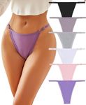 BeReady Cotton Thongs for Women Sexy G String Thongs Adjustable Women's Knickers Lace Female Underwear Multipack Pack of 6