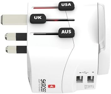 SKROSS Country Plug Pro Light USB World 2 x A White